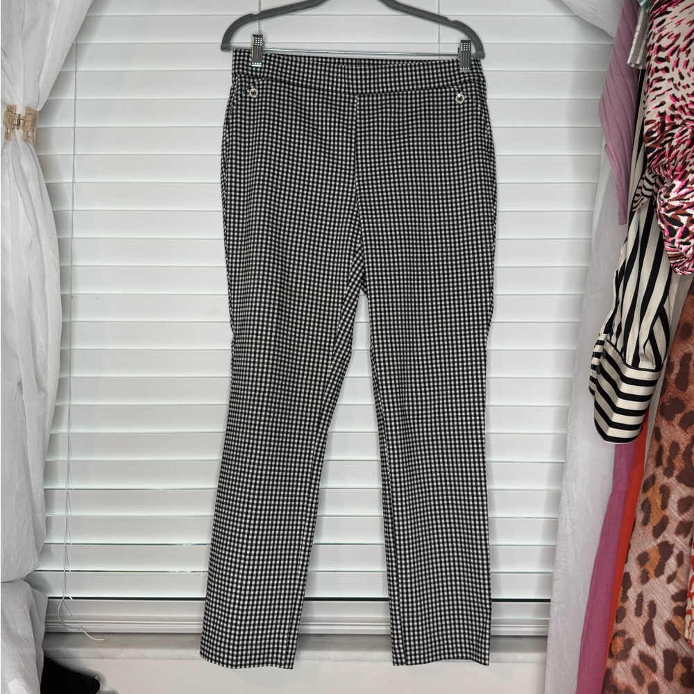 Rafaella Black and White Checkered Pants